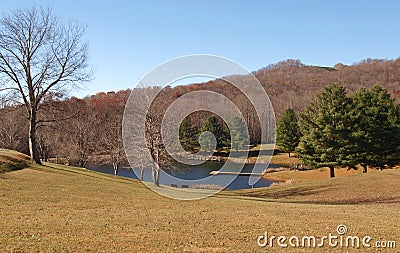 Ashe Park Trout Pond Stock Photo