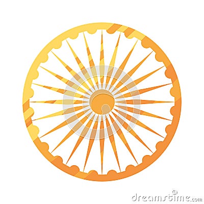 ashoka chakra symbol Vector Illustration