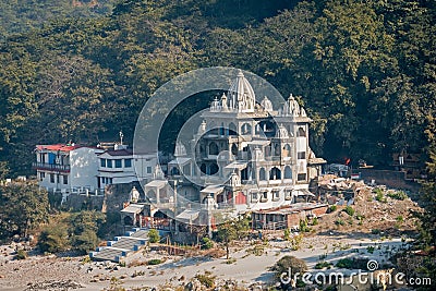 Rishikesh, yoga city on Ganges river Stock Photo