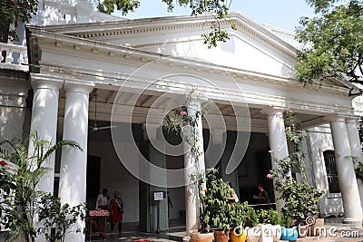 Sri Aurobindo Ashram Dining Hall in Puducherry, India Editorial Stock Photo