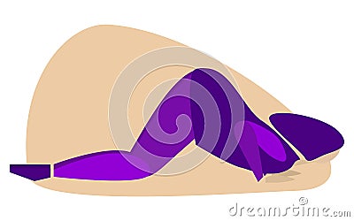 Ashtanga namaskar. Woman practicing yoga Vector Illustration