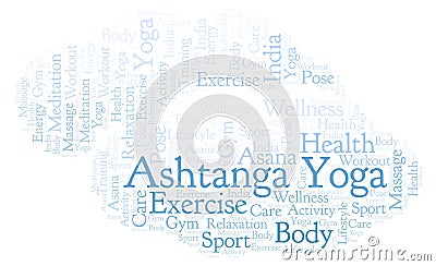 Ashtanga Yoga word cloud. Stock Photo