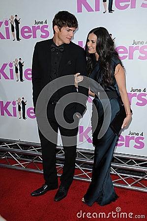 Ashton Kutcher,Demi Moore,The Killers Editorial Stock Photo