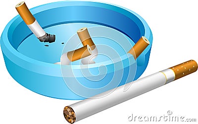 Ashtray Vector Illustration