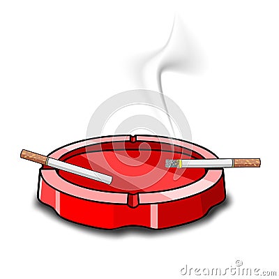 Ashtray with cigarettes Stock Photo