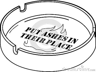 Ashtray Vector Illustration Vector Illustration