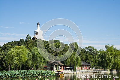 Asia China, Beijing, beihai park, summer landscape Editorial Stock Photo
