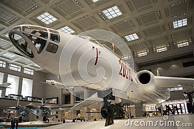 Asia China, military museum, bomber Editorial Stock Photo