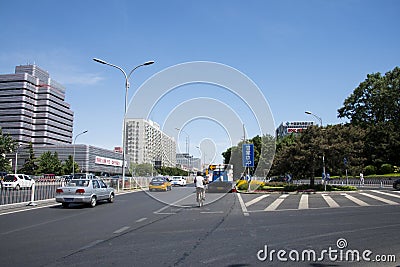 Asia China, Beijing, urban communications Editorial Stock Photo