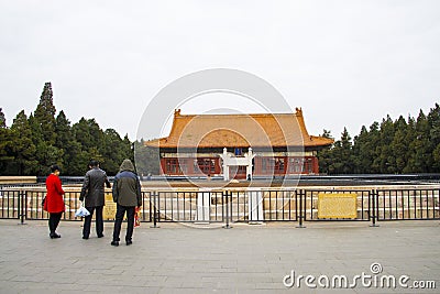 Asia China, Beijing, Zhongshan Park, Landscape architecture, shejitan Editorial Stock Photo
