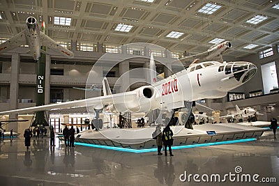Asia China, military museum, bomber Editorial Stock Photo