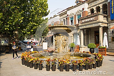 Asia China, Tianjin Italian style street Editorial Stock Photo