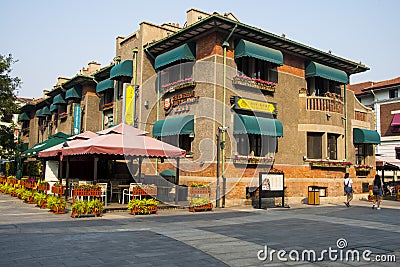 Asia China, Tianjin Italian style street Editorial Stock Photo