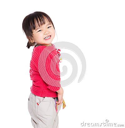 Asia little girl smile Stock Photo