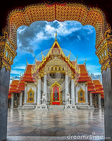 Asia,The Marble Temple ( Wat Benchamabophit ), Bangkok, Thailand Stock Photo