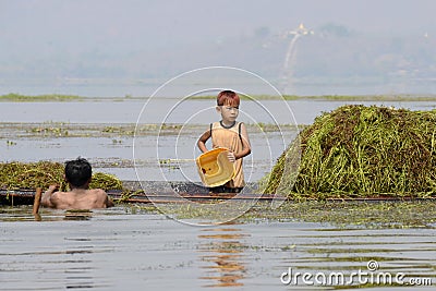 ASIA MYANMAR NYAUNGSHWE INLE LAKE Editorial Stock Photo