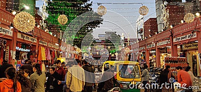 Asia`s 2 largest market, Bapu bazaar Jaipur Editorial Stock Photo