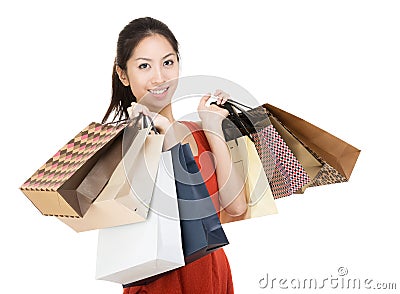 Asia shopping woman Stock Photo
