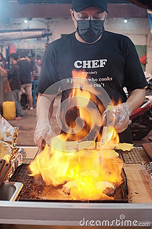 Asia spicy Street Food stall Editorial Stock Photo