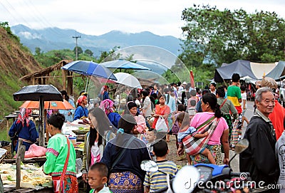 ASIA THAILAND CHIANG MAI CHIANG DAO MARKET Editorial Stock Photo