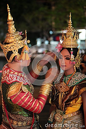 ASIA THAILAND CHIANG THAI DANCE Editorial Stock Photo