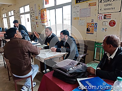 Asian advocate association people working at court premises in India January 2020 Editorial Stock Photo