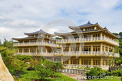 Asian Architecture Monastery of Fo Guang Shan Buddha Museum in Kaohsiung, Taiwan Editorial Stock Photo