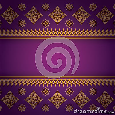 Asian Art Background, Thai art pattern vector. Vector Illustration
