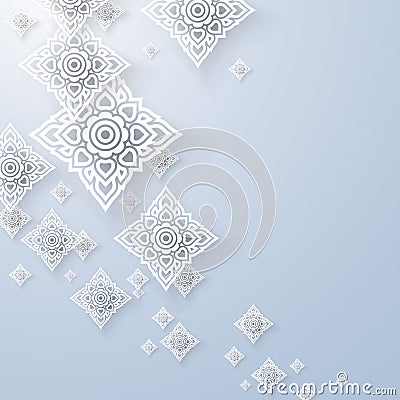 Asian Art Background, Thai art pattern vector. Vector Illustration