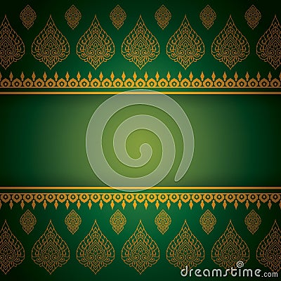 Asian Art Background, Thai art pattern vector. Vector Illustration