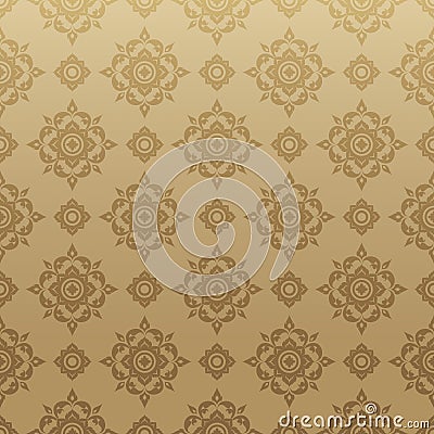 Asian Art Background, Thai art pattern vector. Vector Illustration