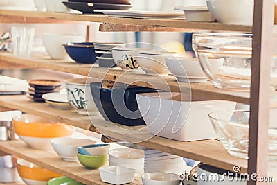 Asian art Bowl collection, various type size and style Stock Photo