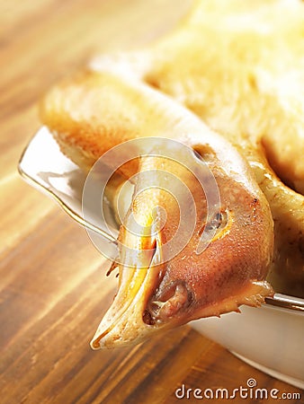 Asian boiled chicken Stock Photo
