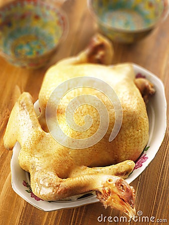 Asian boiled chicken Stock Photo