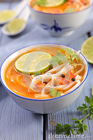 Asian bowl soup Stock Photo