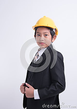 Asian boy businessman Stock Photo