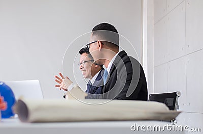 Asian business people in room meeting,Team group discussing together in conference at office Stock Photo