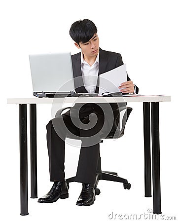 Asian businessman work Stock Photo