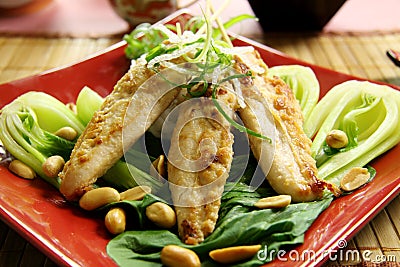 Asian Chicken Skewers Stock Photo