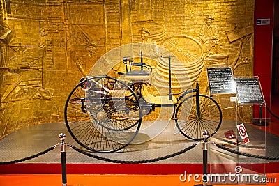 Asian China, Beijing, Automobile Museum,Indoor exhibition hall Editorial Stock Photo