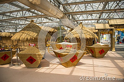 Asian China, Beijing carnival, agriculture, landscape layout, granary Editorial Stock Photo
