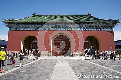 Asian China, Beijing, historic building, Tiantan, Danbi Bridge Editorial Stock Photo