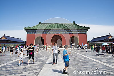 Asian China, Beijing, historic building, Tiantan, Danbi Bridge Editorial Stock Photo