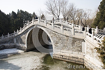 Asian China, Beijing, the Summer Palace, ban bi bridge Editorial Stock Photo