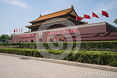 Asian China, Beijing, Tiananmen Editorial Stock Photo