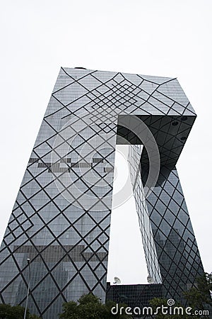 Asian Chinese, Beijing, CCTV headquarters Editorial Stock Photo