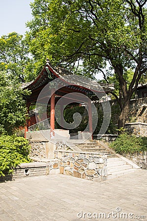 Asian Chinese, Beijing, Fahai Temple, ancient buil Stock Photo