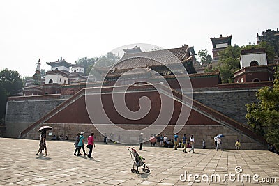 Asian Chinese, Beijing, the Summer Palace, the four major department of continent Editorial Stock Photo