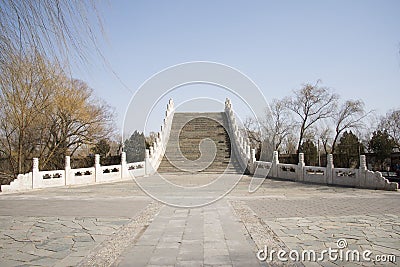 Asian Chinese, Beijing, the Summer Palace, Xiu Yi Bridge Editorial Stock Photo