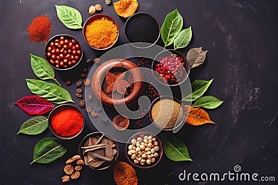 Asian Chinese Indian spices Stock Photo